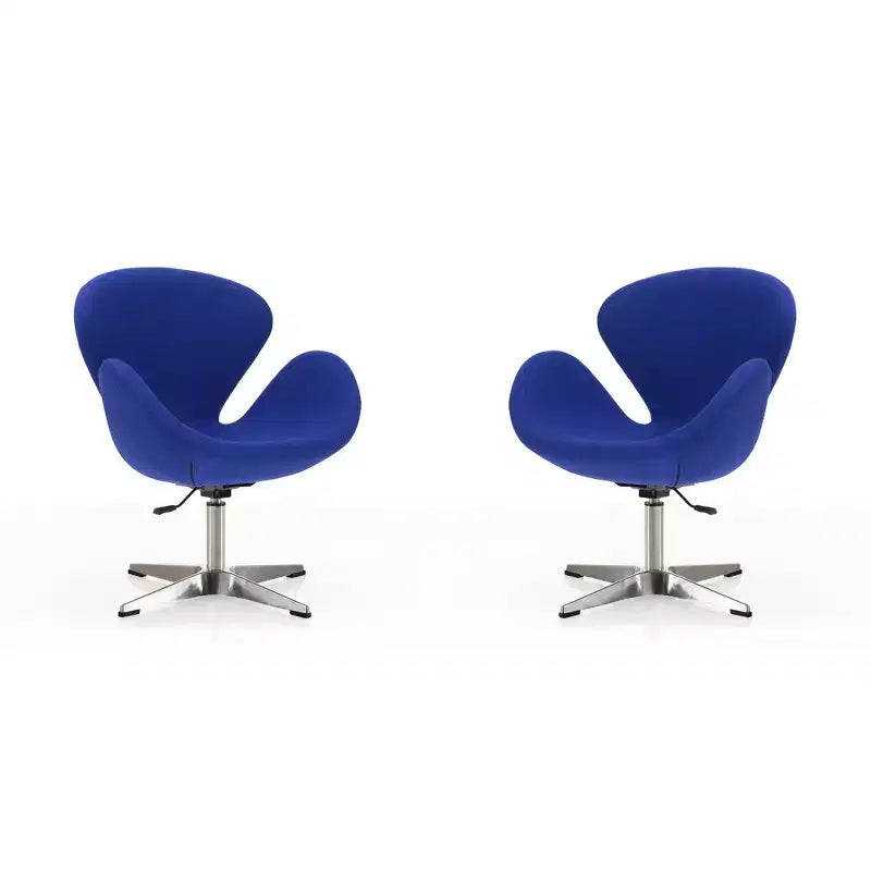 Set di 2 sedie girevoli regolabili in similpelle color lampone - Manhattan Comfort