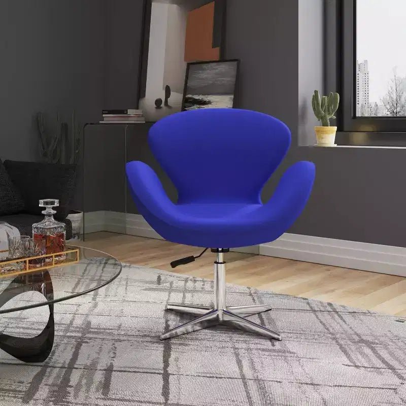 Set di 2 sedie girevoli regolabili in similpelle color lampone - Manhattan Comfort