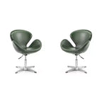 Set di 2 sedie girevoli regolabili in similpelle color lampone - Manhattan Comfort