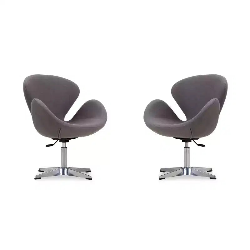 Set di 2 sedie girevoli regolabili in similpelle color lampone - Manhattan Comfort