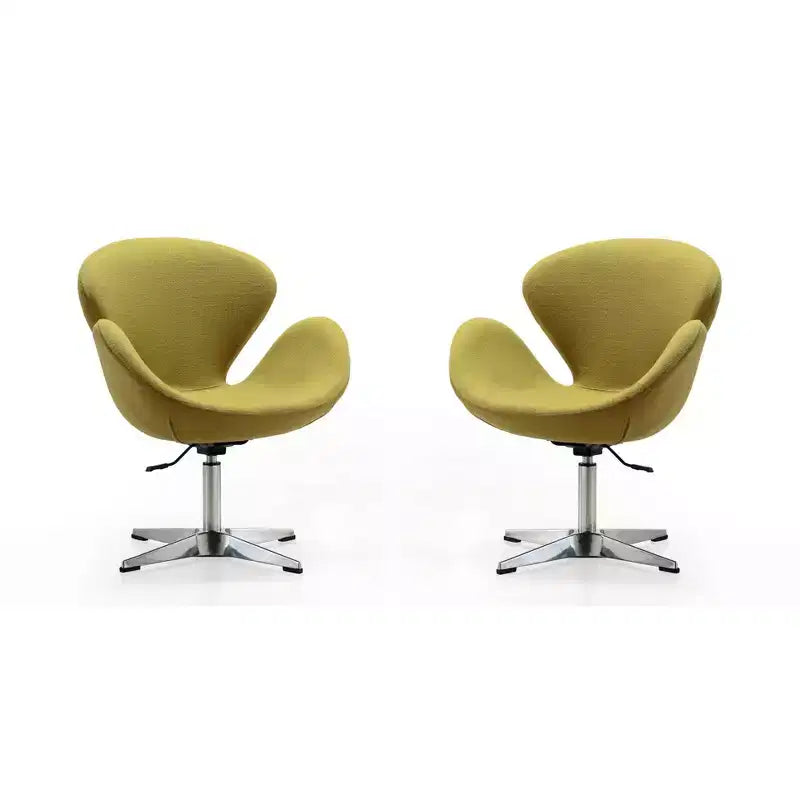 Set di 2 sedie girevoli regolabili in similpelle color lampone - Manhattan Comfort