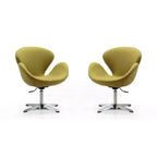 Set di 2 sedie girevoli regolabili in similpelle color lampone - Manhattan Comfort