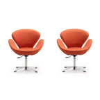 Set di 2 sedie girevoli regolabili in similpelle color lampone - Manhattan Comfort