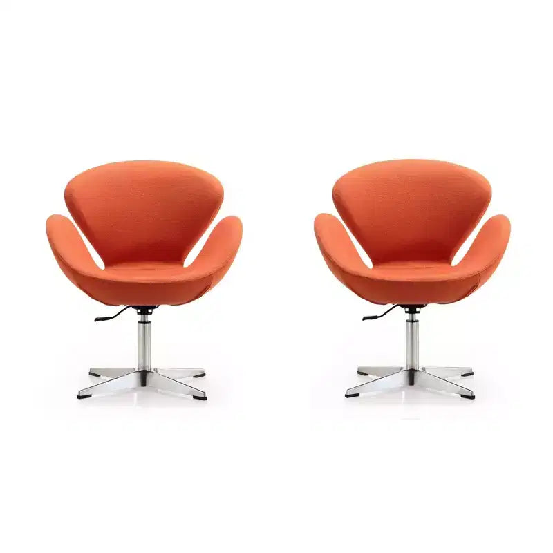 Set di 2 sedie girevoli regolabili in similpelle color lampone - Manhattan Comfort