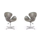 Set di 2 sedie girevoli regolabili in similpelle color lampone - Manhattan Comfort