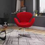 Set di 2 sedie girevoli regolabili in similpelle color lampone - Manhattan Comfort