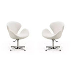 Set di 2 sedie girevoli regolabili in similpelle color lampone - Manhattan Comfort