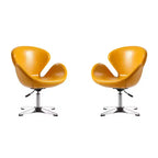 Set di 2 sedie girevoli regolabili in similpelle color lampone - Manhattan Comfort