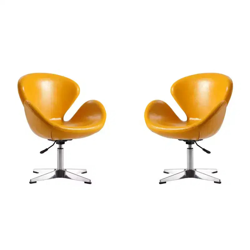 Set di 2 sedie girevoli regolabili in similpelle color lampone - Manhattan Comfort