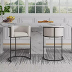 Set di 2 sgabelli da bar in metallo imbottiti Cosmopolitan - Manhattan Comfort