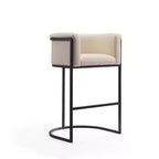 Set di 2 sgabelli da bar in metallo imbottiti Cosmopolitan - Manhattan Comfort
