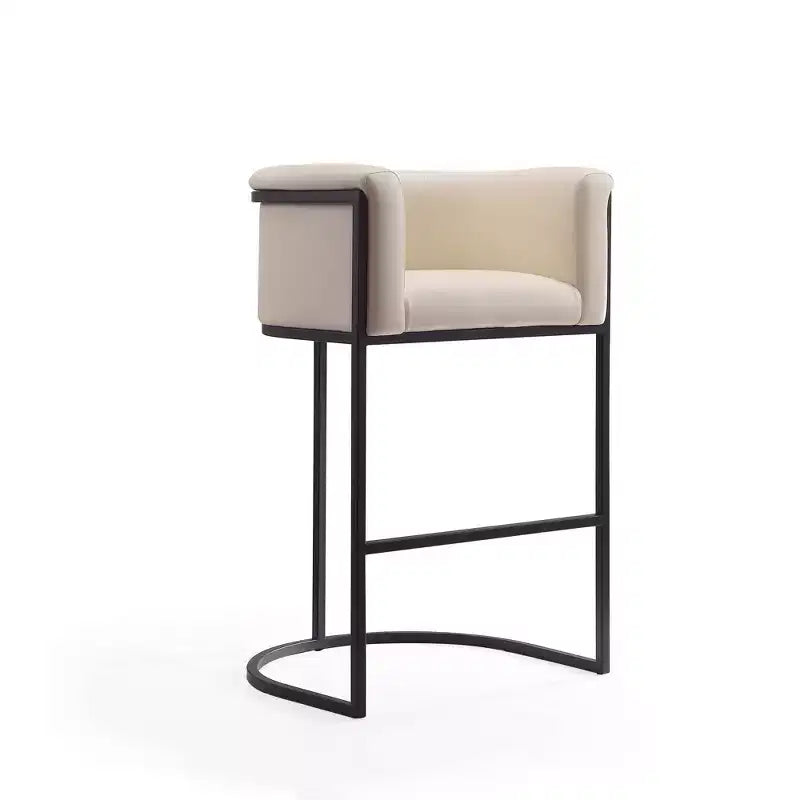 Set di 2 sgabelli da bar in metallo imbottiti Cosmopolitan - Manhattan Comfort