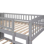 Letto a castello ModernLuxe con scaletta e due cassetti (due letti singoli)