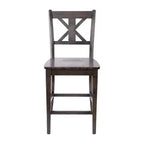 Flash Furniture Gwendolyn Set di 2 Sgabelli da Bar Moderni in Legno Massello di Grado Commerciale Stile Fattoria Altezza Bancone
