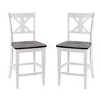 Flash Furniture Gwendolyn Set di 2 Sgabelli da Bar Moderni in Legno Massello di Grado Commerciale Stile Fattoria Altezza Bancone