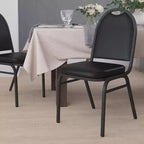 Flash Furniture Serie HERCULES Set di 4 sedie impilabili per banchetti, con schienale a cupola, capacità di 227 kg, con telaio in metallo, per uso commerciale