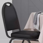 Flash Furniture Serie HERCULES Set di 4 sedie impilabili per banchetti, con schienale a cupola, capacità di 227 kg, con telaio in metallo, per uso commerciale