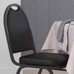 Flash Furniture Serie HERCULES Set di 4 sedie impilabili per banchetti, con schienale a cupola, capacità di 227 kg, con telaio in metallo, per uso commerciale