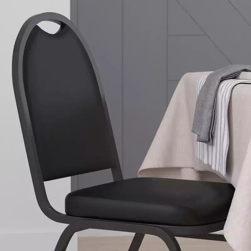 Flash Furniture Serie HERCULES Set di 4 sedie impilabili per banchetti, con schienale a cupola, capacità di 227 kg, con telaio in metallo, per uso commerciale