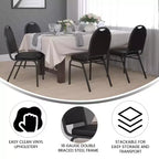 Flash Furniture Serie HERCULES Set di 4 sedie impilabili per banchetti, con schienale a cupola, capacità di 227 kg, con telaio in metallo, per uso commerciale