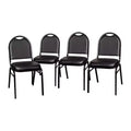 Flash Furniture Serie HERCULES Set di 4 sedie impilabili per banchetti, con schienale a cupola, capacità di 227 kg, con telaio in metallo, per uso commerciale