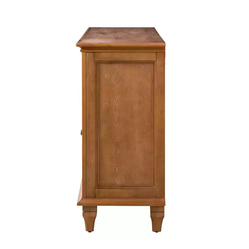 Credenza tradizionale Rick a 3 cassetti larga 58'' con gambe in legno massello | KARAT HOME