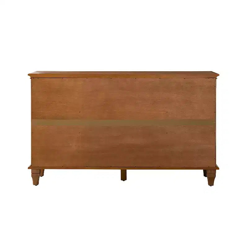 Credenza tradizionale Rick a 3 cassetti larga 58'' con gambe in legno massello | KARAT HOME