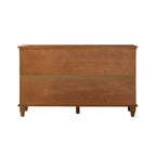 Credenza tradizionale Rick a 3 cassetti larga 58'' con gambe in legno massello | KARAT HOME