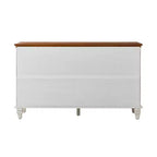 Credenza tradizionale Rick a 3 cassetti larga 58'' con gambe in legno massello | KARAT HOME