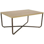 Sunnydaze Indoor MDP Cross Legs Coffee Table - MDP Construction - Brown