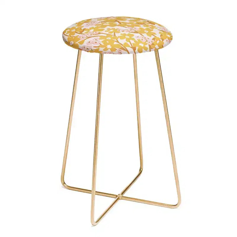 Sgabello da bar altezza bancone Wildflowers di ThirtyOne Illustrations - Deny Designs