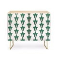 Credenza Maritza Lisa Retro con Fantasia Floreale Verde - Deny Designs
