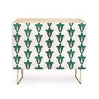 Credenza Maritza Lisa Retro con Fantasia Floreale Verde - Deny Designs