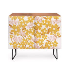 ThirtyOne Illustrations Wildflowers in Turmeric Credenza - Deny Designs