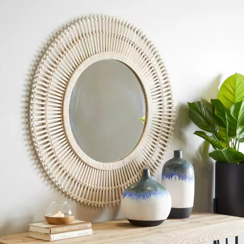 Specchio da parete a raggiera Bamboo - Olivia & May