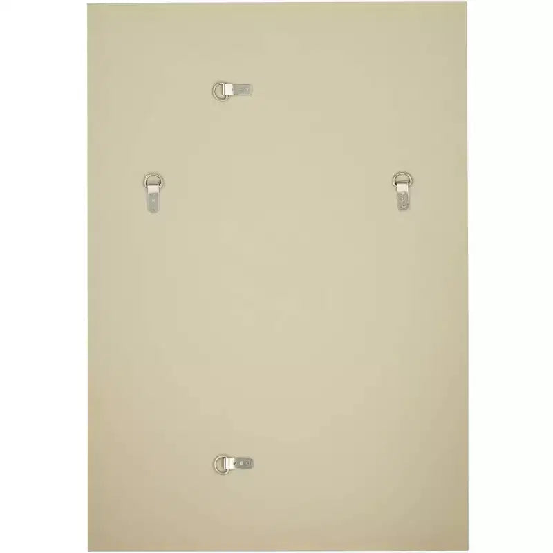 Noble Park Specchio decorativo da parete rettangolare, moderno, con bordo smussato, cornice perline color champagne, 68,5 cm di larghezza, per bagno, camera da letto, soggiorno, ufficio