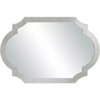 Noble Park Arch Specchio Decorativo da Parete Rettangolare Moderno Glam, Cornice in Legno Effetto Foglia Argento Lucido, Larghezza 28", per Bagno, Camera da Letto, Soggiorno, Casa