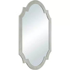 Noble Park Arch Specchio Decorativo da Parete Rettangolare Moderno Glam, Cornice in Legno Effetto Foglia Argento Lucido, Larghezza 28", per Bagno, Camera da Letto, Soggiorno, Casa