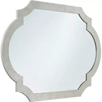Noble Park Arch Specchio Decorativo da Parete Rettangolare Moderno Glam, Cornice in Legno Effetto Foglia Argento Lucido, Larghezza 28", per Bagno, Camera da Letto, Soggiorno, Casa