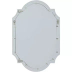 Noble Park Arch Specchio Decorativo da Parete Rettangolare Moderno Glam, Cornice in Legno Effetto Foglia Argento Lucido, Larghezza 28", per Bagno, Camera da Letto, Soggiorno, Casa