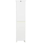 Mobiletto bagno portabiancheria alto LuxenHome in legno MDF bianco, 170 cm