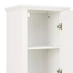 Mobiletto bagno portabiancheria alto LuxenHome in legno MDF bianco, 170 cm