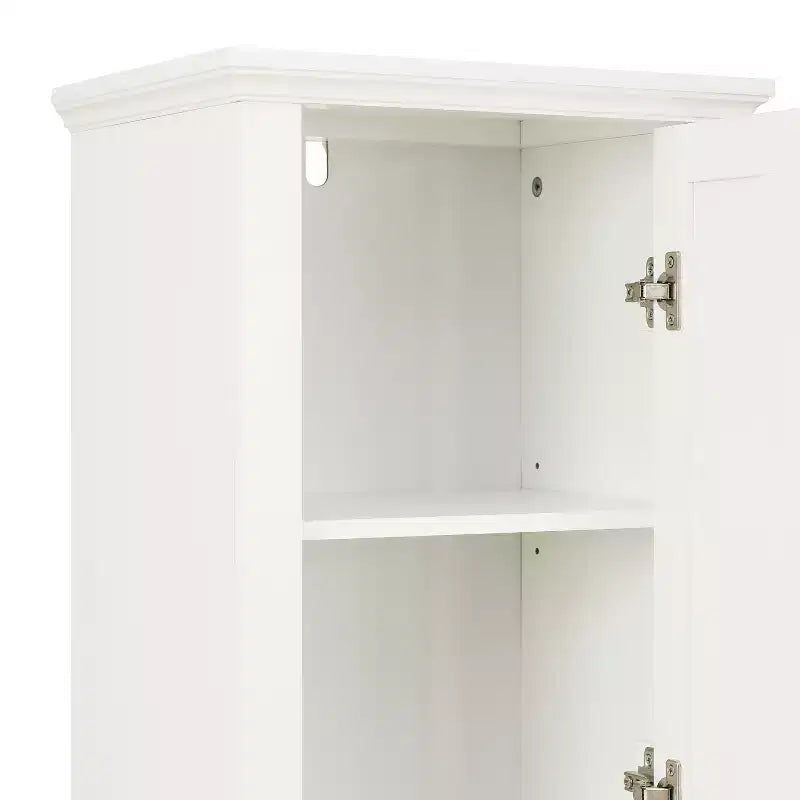 Mobiletto bagno portabiancheria alto LuxenHome in legno MDF bianco, 170 cm