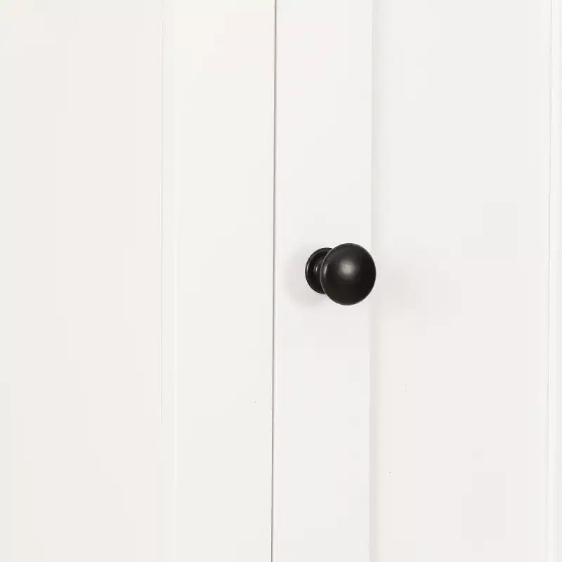 Mobiletto bagno portabiancheria alto LuxenHome in legno MDF bianco, 170 cm