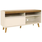 Sunnydaze Indoor Mid-Century Modern TV Stand Console with Storage Cabinet and Shelves for 58 TV