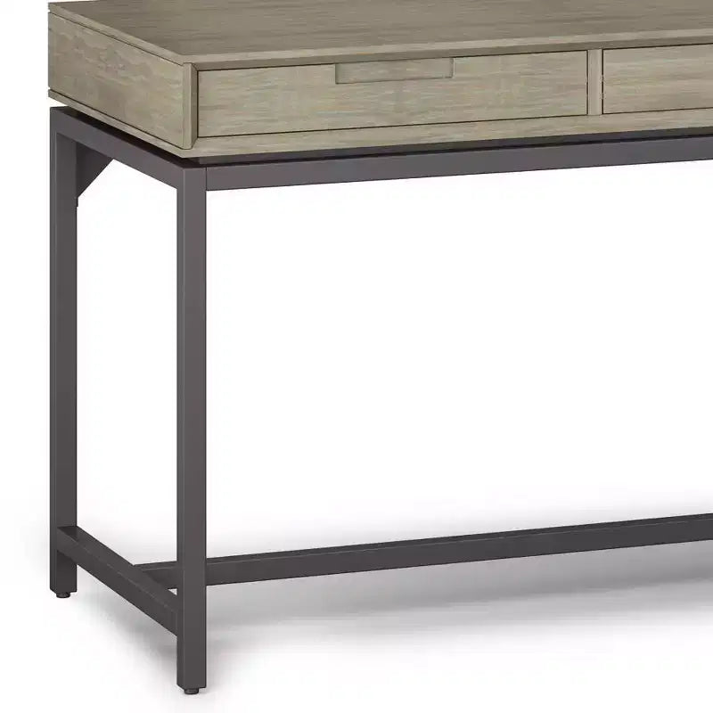 Scrittoio Devlin Mid-Century in Legno Massello con Cassetti - WyndenHall