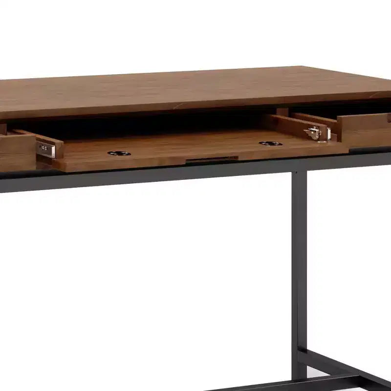 Scrittoio Devlin Mid-Century in Legno Massello con Cassetti - WyndenHall
