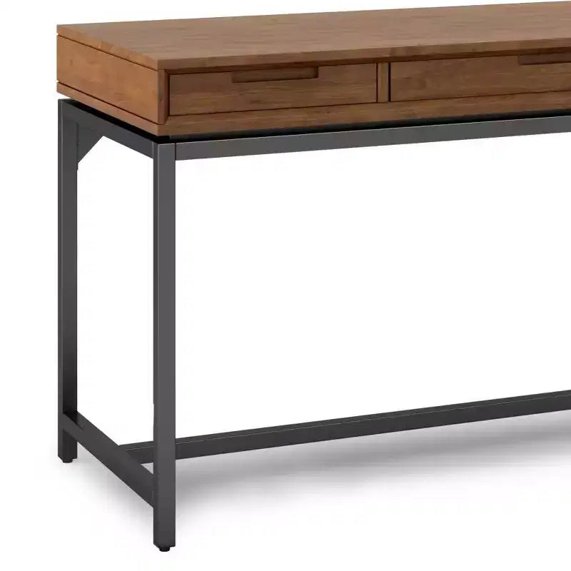 Scrittoio Devlin Mid-Century in Legno Massello con Cassetti - WyndenHall
