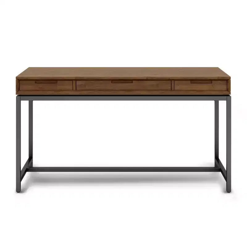 Scrittoio Devlin Mid-Century in Legno Massello con Cassetti - WyndenHall