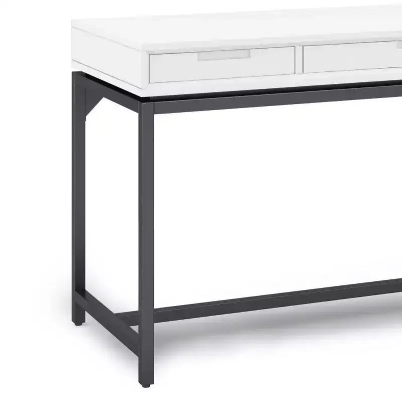 Scrittoio Devlin Mid-Century in Legno Massello con Cassetti - WyndenHall